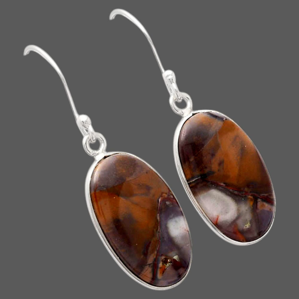 Natural Purple Cow Jasper Earrings E-1001 SDE88476