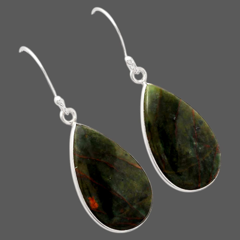 Natural Turkish Rainforest Chrysocolla Earrings E-1001 SDE88486