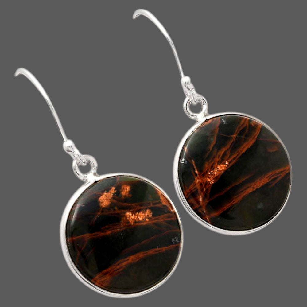 Natural Turkish Rainforest Chrysocolla Earrings E-1001 SDE88503