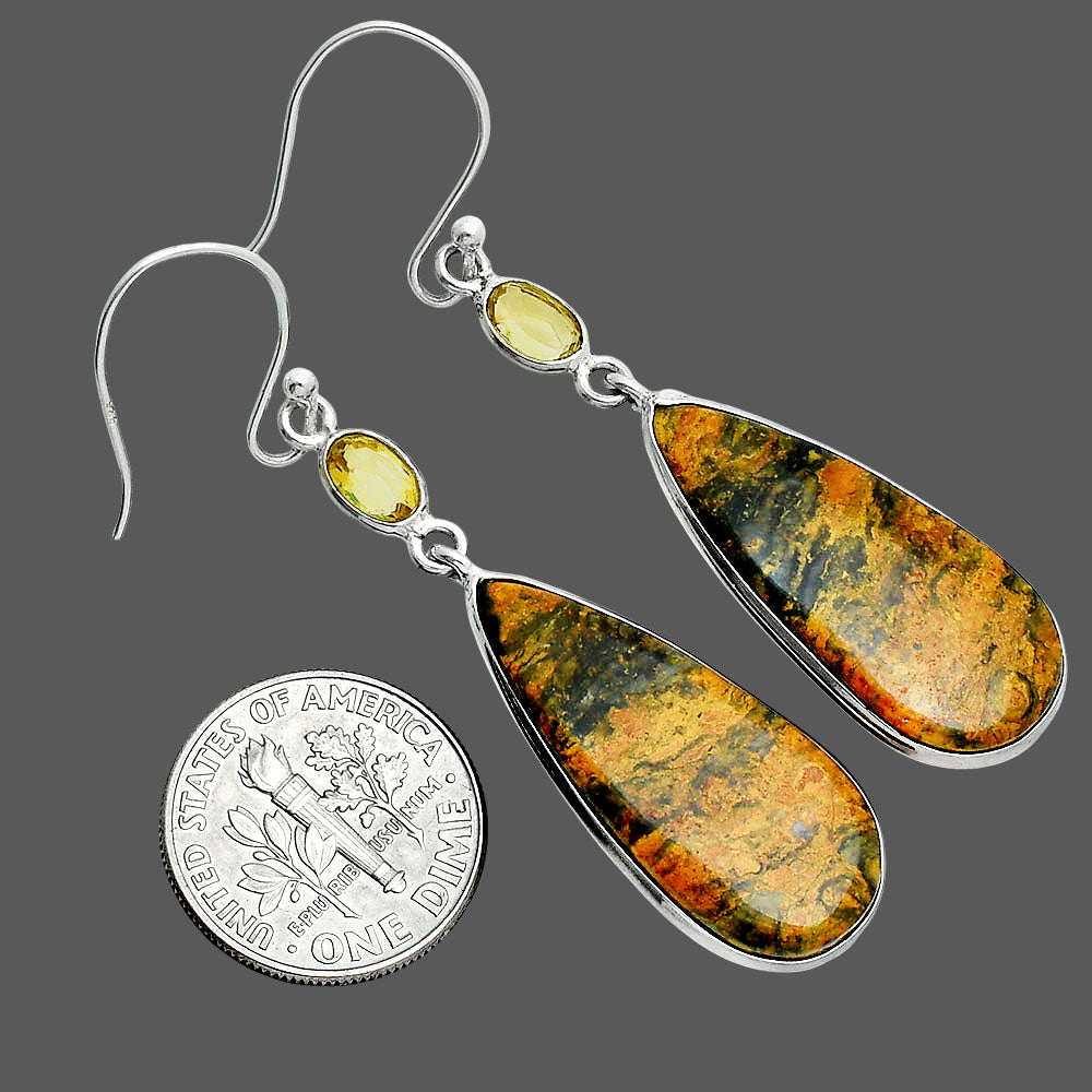 Natural Eclipse & Citrine Earrings E-1002 SDE88516