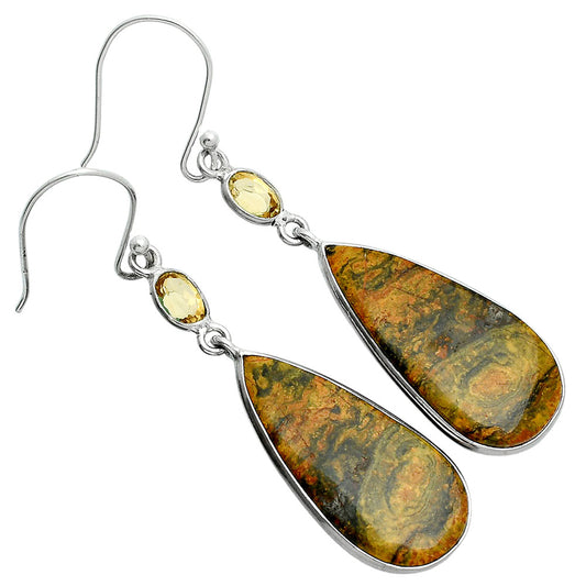 Natural Eclipse & Citrine Earrings E-1002 SDE88543