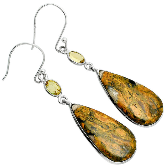 Natural Eclipse & Citrine Earrings E-1002 SDE88544