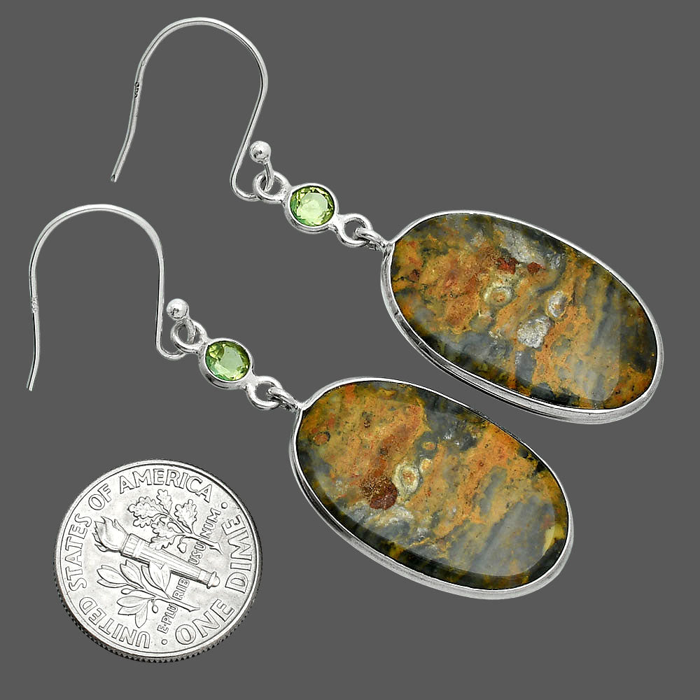 Natural Eclipse & Peridot Earrings E-1002 SDE88566