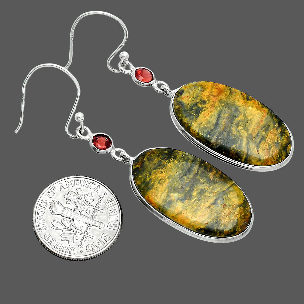 Natural Eclipse & Garnet Earrings E-1002 SDE88594