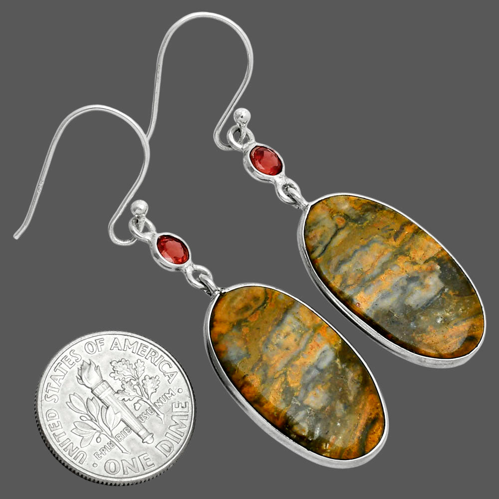 Natural Eclipse & Garnet Earrings E-1002 SDE88647