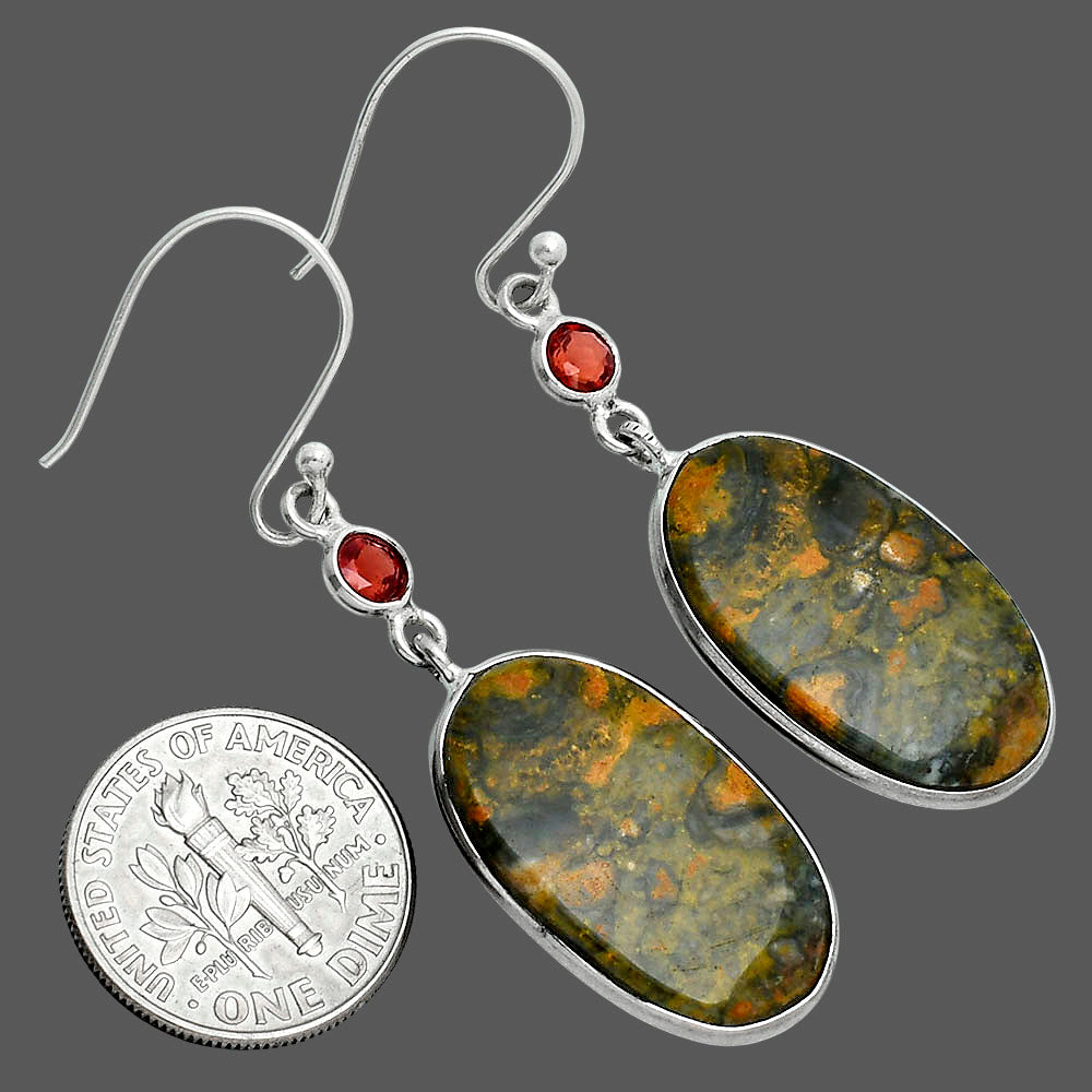 Natural Eclipse & Garnet Earrings E-1002 SDE88649