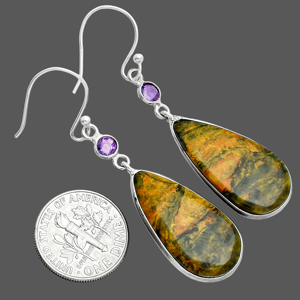Natural Eclipse & Amethyst Earrings E-1002 SDE88687