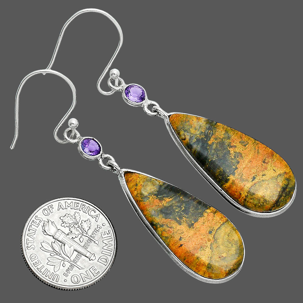 Natural Eclipse & Amethyst Earrings E-1002 SDE88692