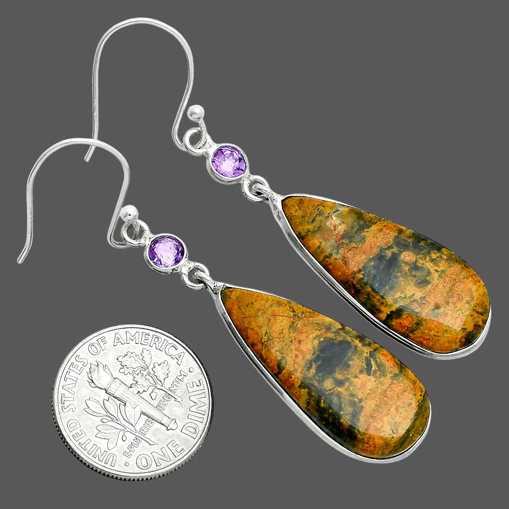 Natural Eclipse & Amethyst Earrings E-1002 SDE88693