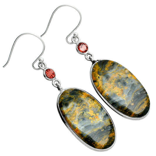 Natural Eclipse & Garnet Earrings E-1002 SDE88737