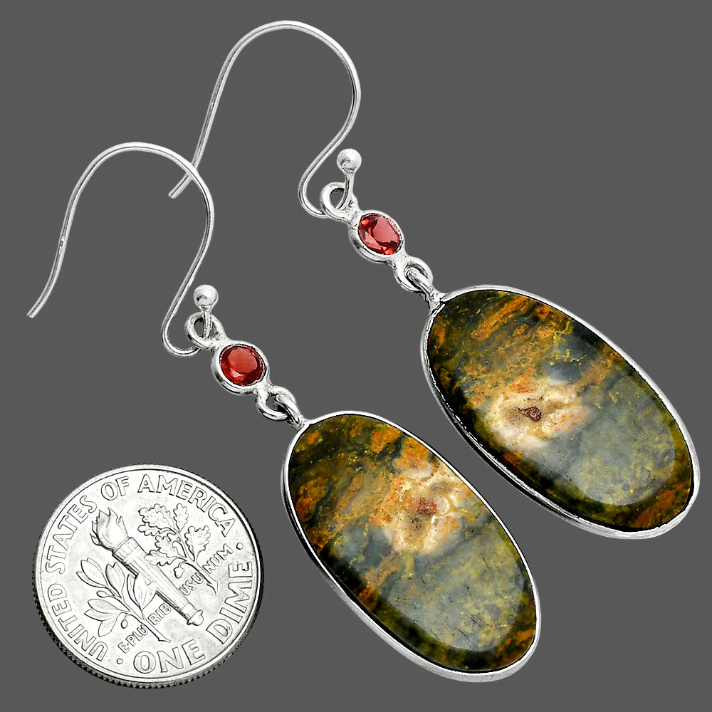 Natural Eclipse & Garnet Earrings E-1002 SDE88738