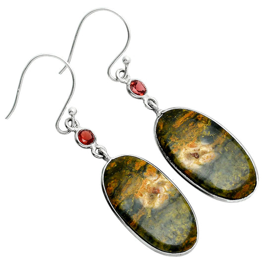 Natural Eclipse & Garnet Earrings E-1002 SDE88738