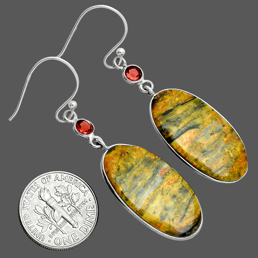 Natural Eclipse & Garnet Earrings E-1002 SDE88739