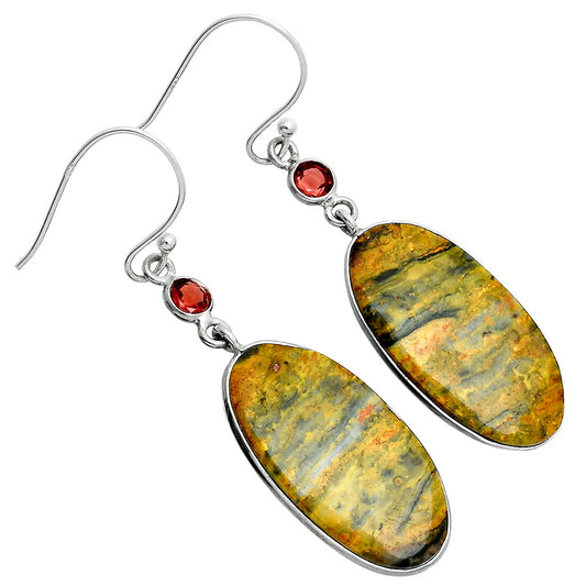 Natural Eclipse & Garnet Earrings E-1002 SDE88739