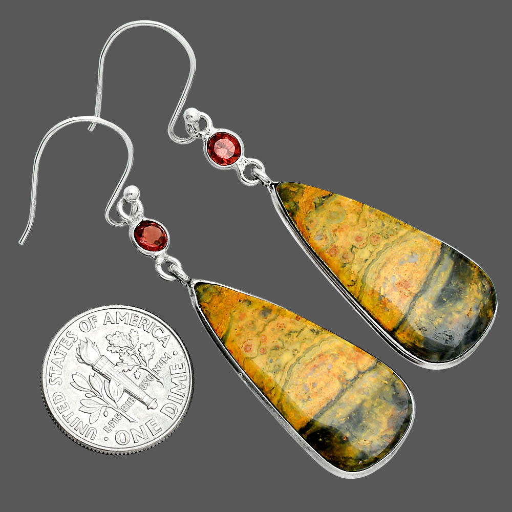 Natural Eclipse & Garnet Earrings E-1002 SDE88788