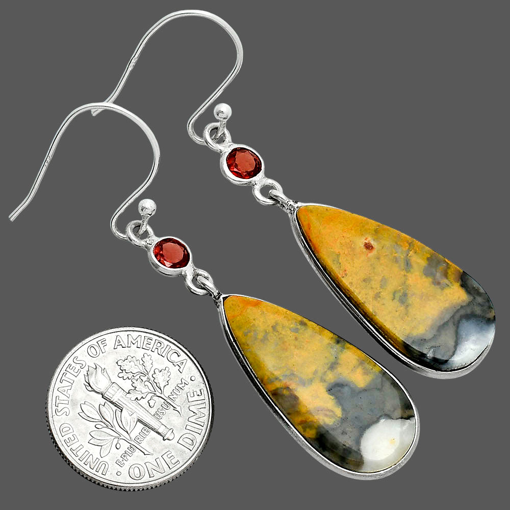 Natural Eclipse & Garnet Earrings E-1002 SDE88789