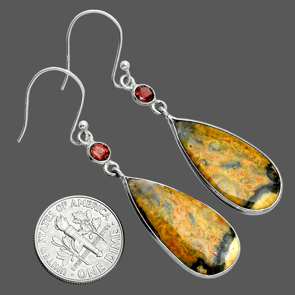 Natural Eclipse & Garnet Earrings E-1002 SDE88791