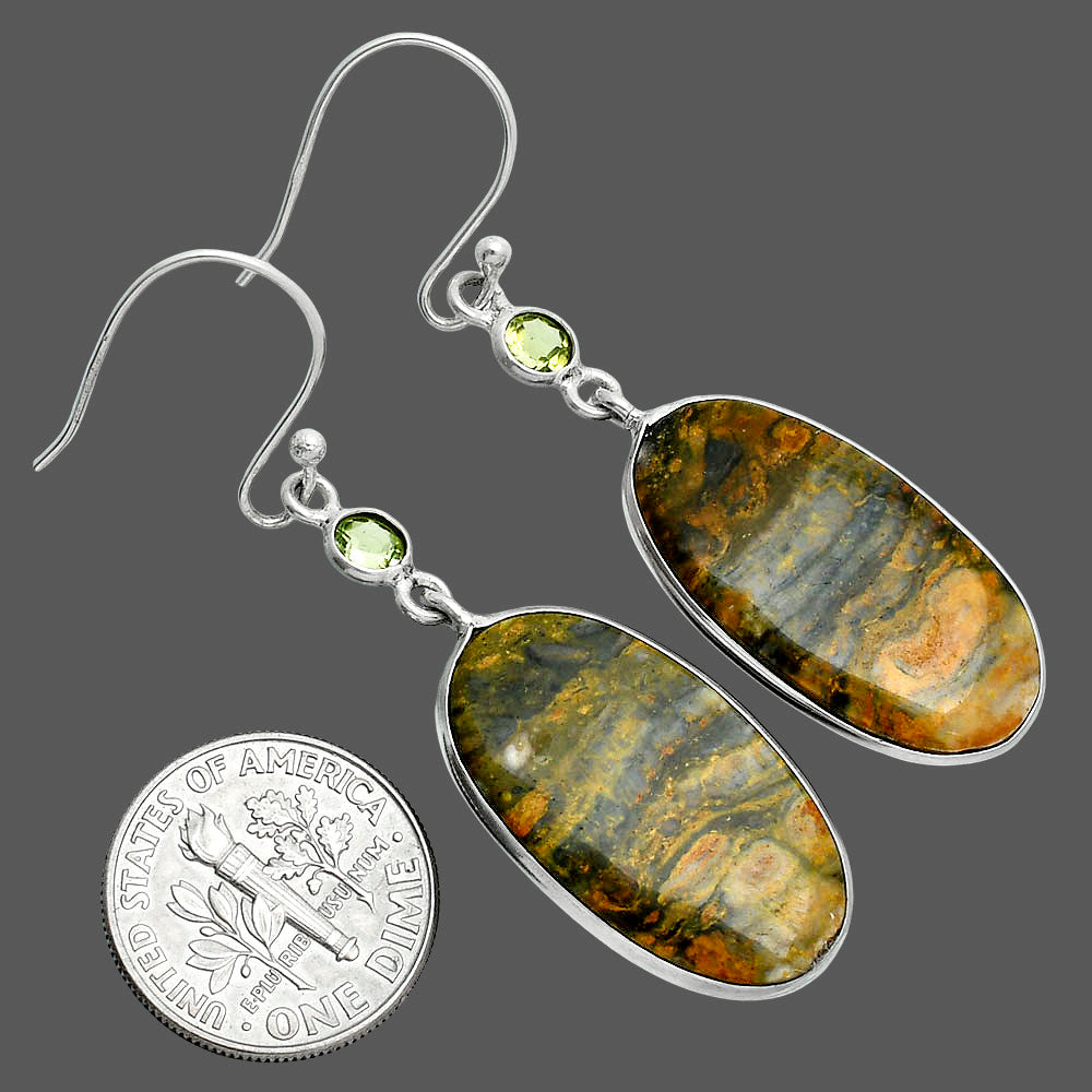Natural Eclipse & Peridot Earrings E-1002 SDE88793