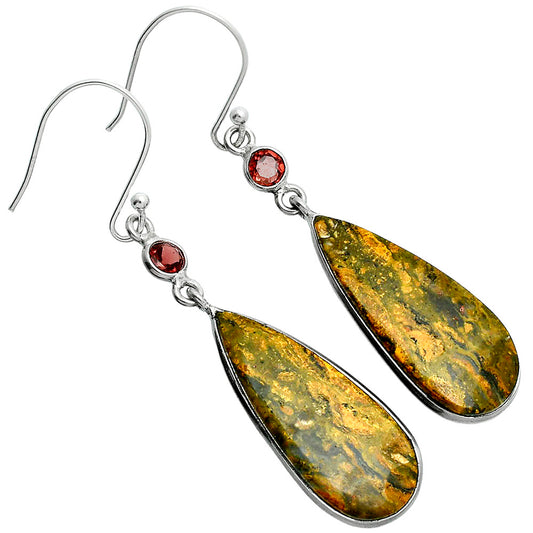 Natural Eclipse & Garnet Earrings E-1002 SDE88796