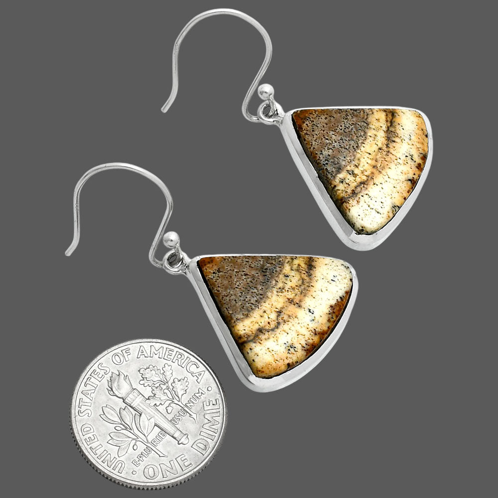 Natural Picture Jasper Earrings E-1004 SDE88957