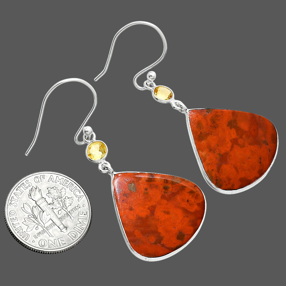 Blood Stone - India & Citrine Earrings E-1002 SDE89330