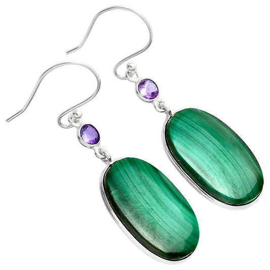 Malachite Eye - Congo & Amethyst Earrings E-1002 SDE89419