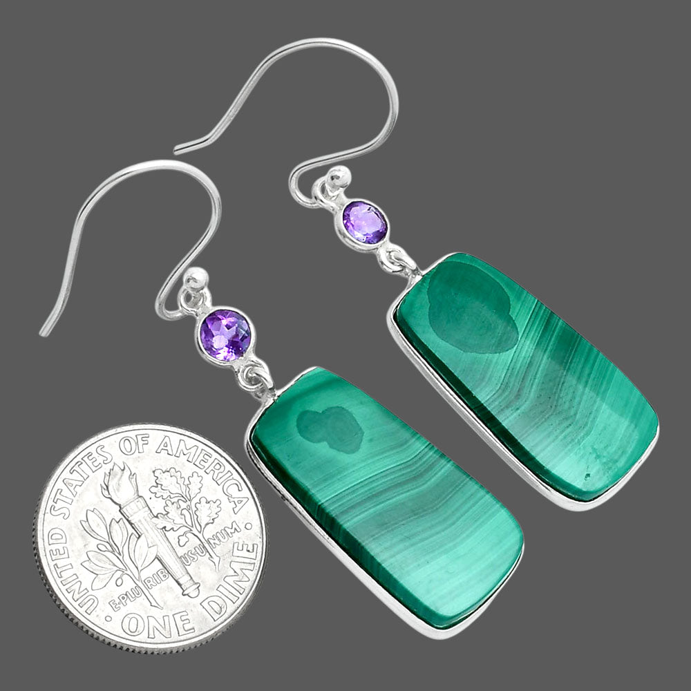 Malachite Eye - Congo & Amethyst Earrings E-1002 SDE89427