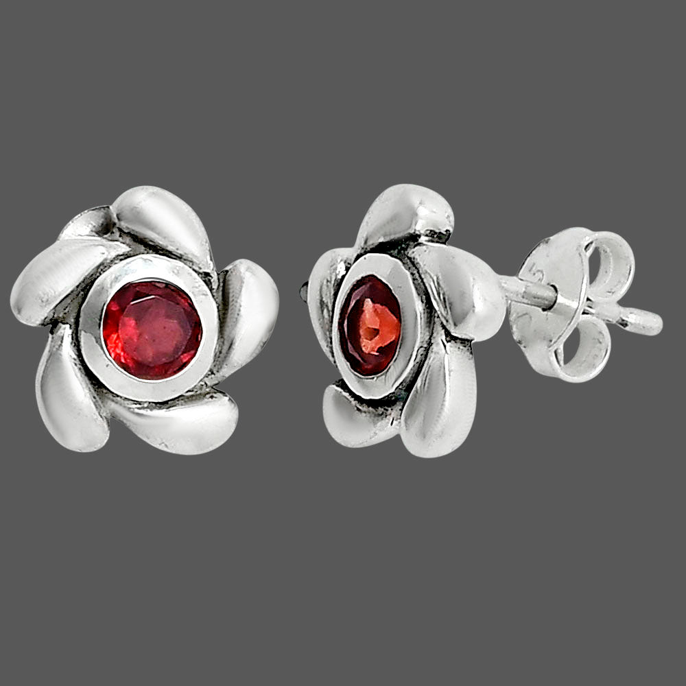 Hessonite Garnet Stud - Madagascar Earrings E-1260 SDE89523