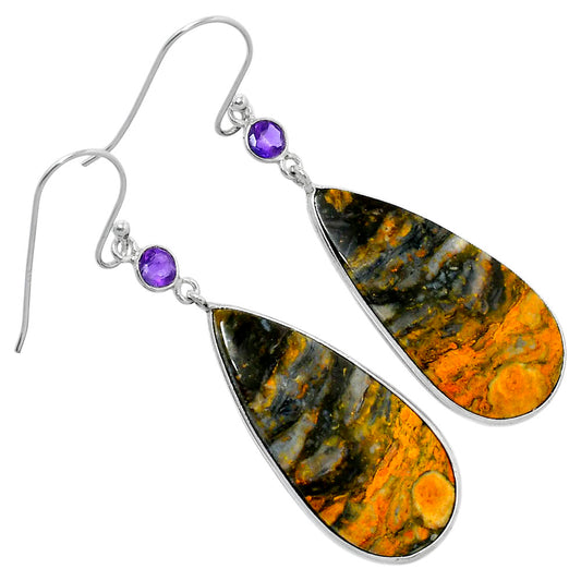 Natural Eclipse & Amethyst Earrings E-1002 SDE89777