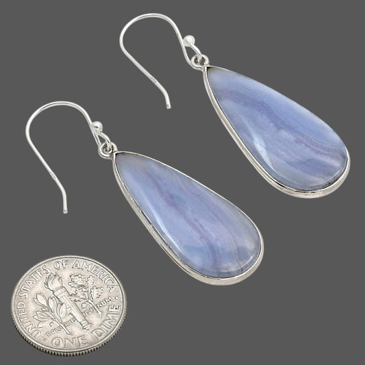 Blue Lace Agate Earrings E-1001 SDE90346