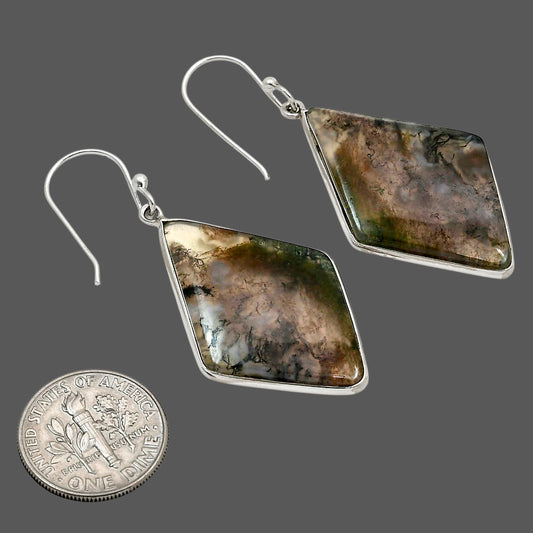 Moss Agate Earrings E-1001 SDE90357