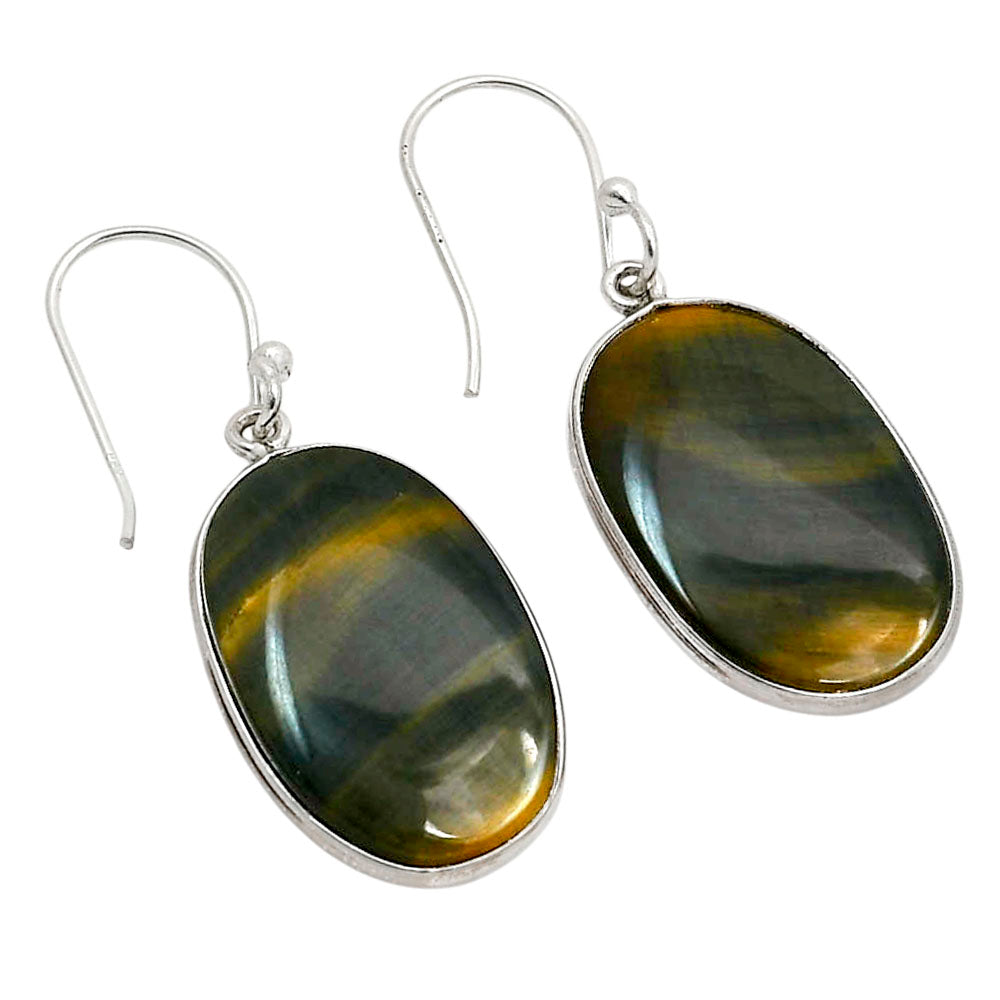 Blue Tiger Eye Earrings E-1001 SDE90385