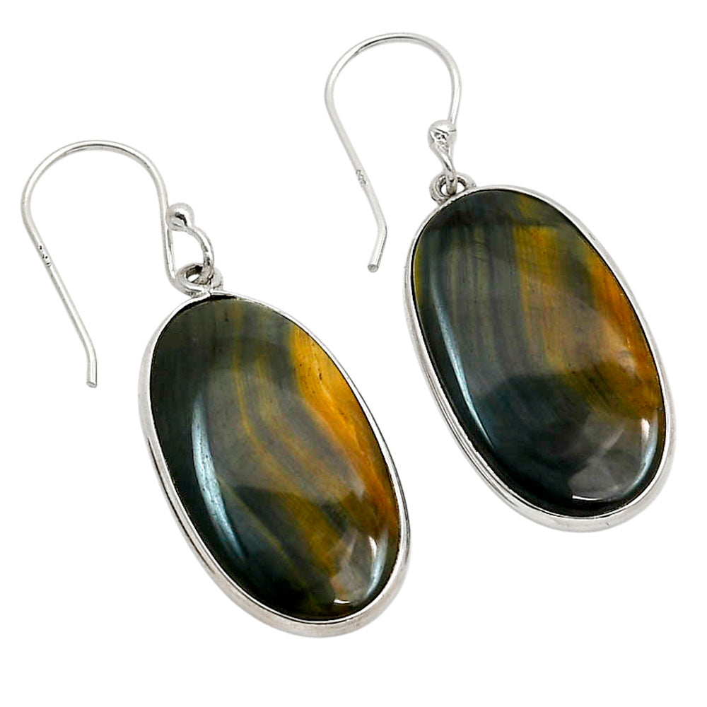 Blue Tiger Eye Earrings E-1001 SDE90392