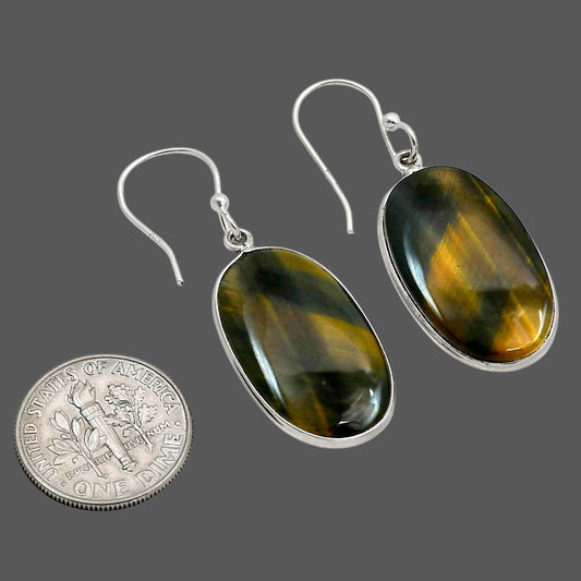 Blue Tiger Eye Earrings E-1001 SDE90394
