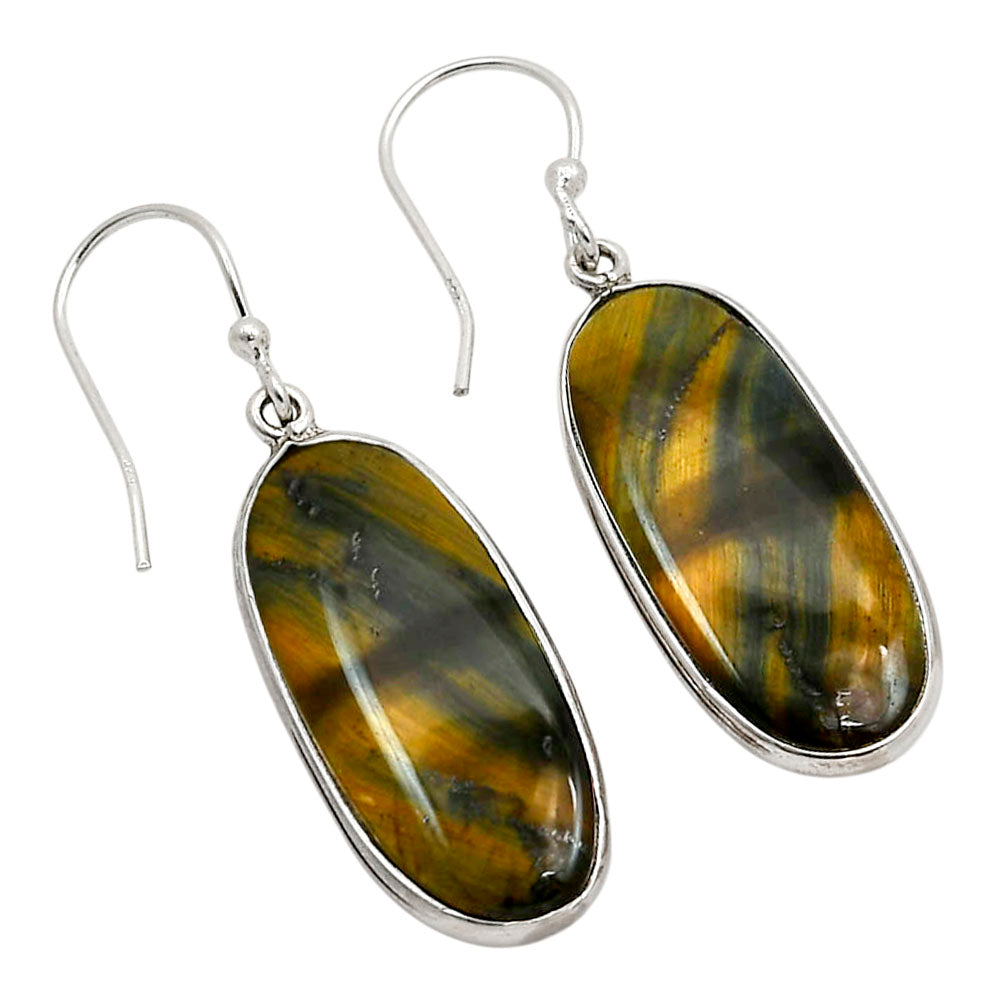 Blue Tiger Eye Earrings E-1001 SDE90396