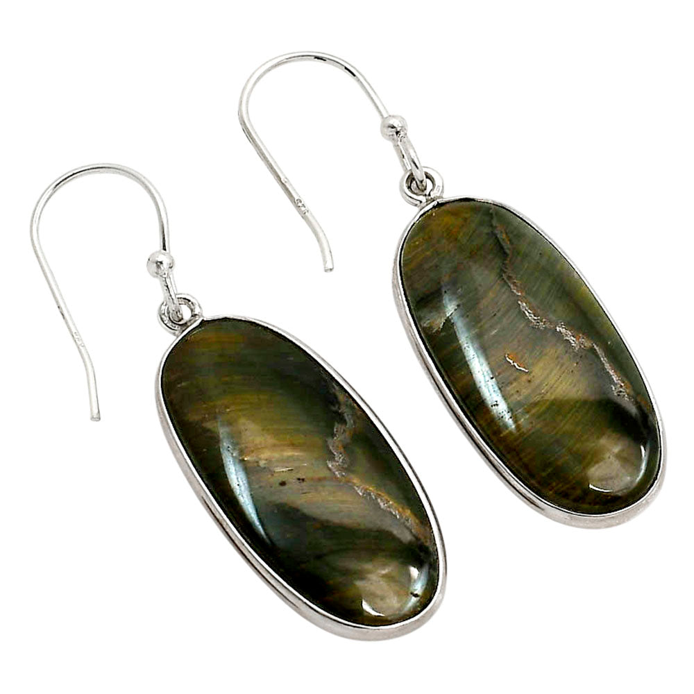Blue Tiger Eye Earrings E-1001 SDE90399
