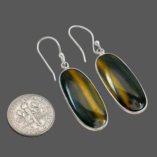 Blue Tiger Eye Earrings E-1001 SDE90401