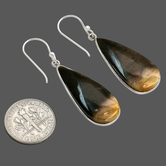 Root Plume Agate Earrings E-1001 SDE90464