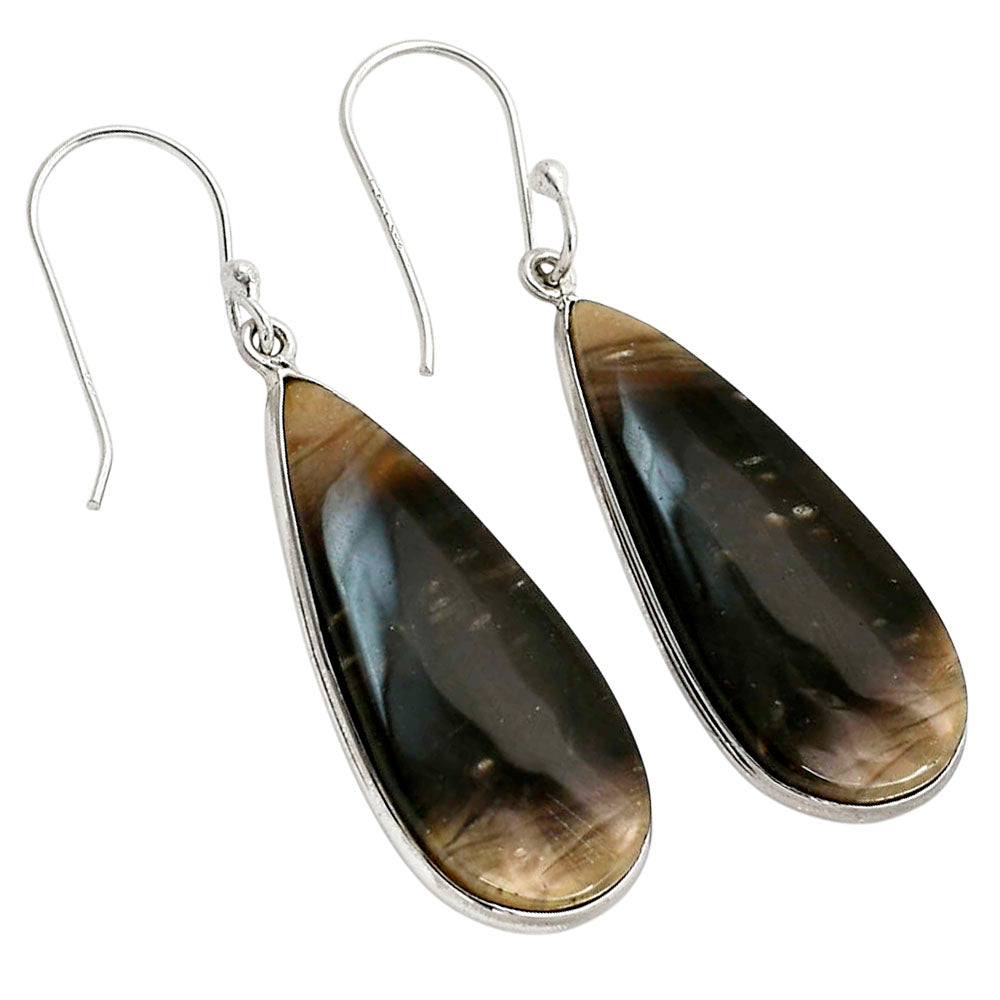Root Plume Agate Earrings E-1001 SDE90466