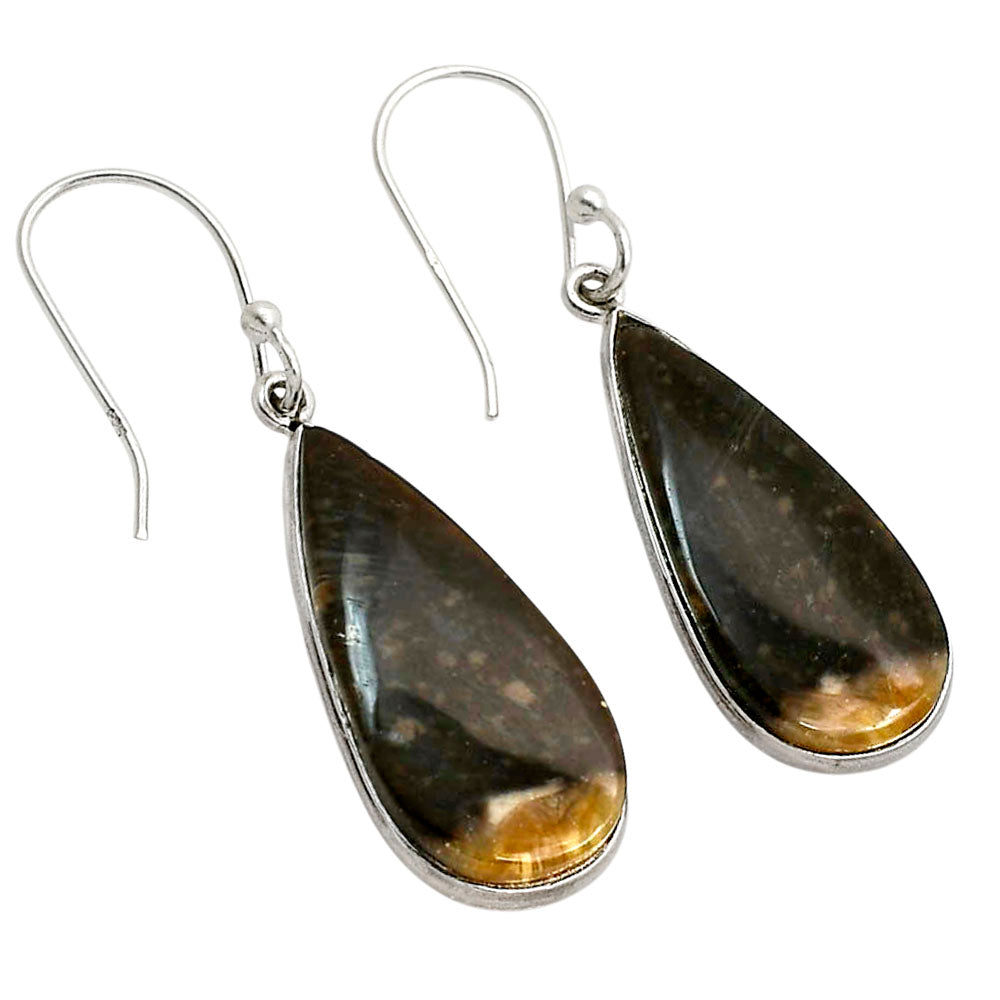 Root Plume Agate Earrings E-1001 SDE90467