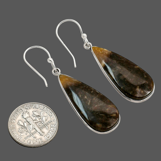Root Plume Agate Earrings E-1001 SDE90474