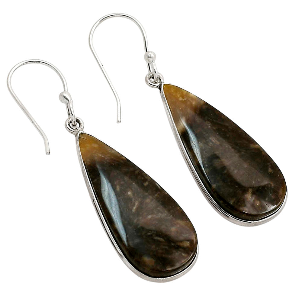 Root Plume Agate Earrings E-1001 SDE90474