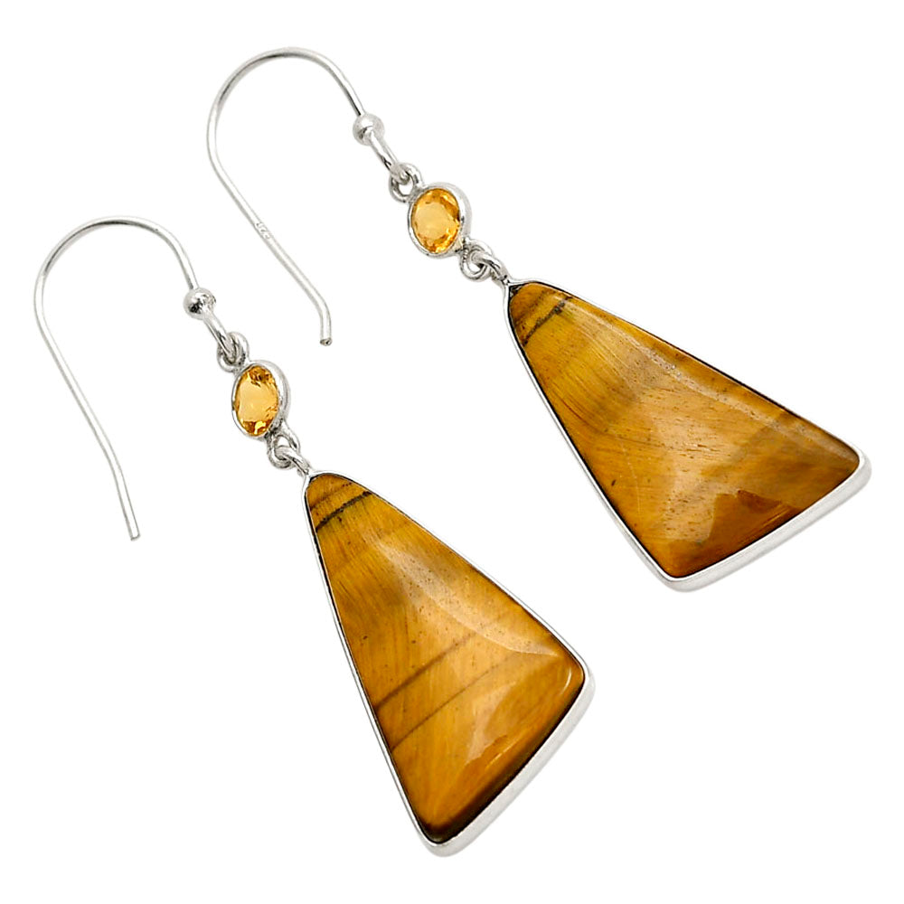 Tiger Eye and Citrine Earrings E-1002 SDE90614