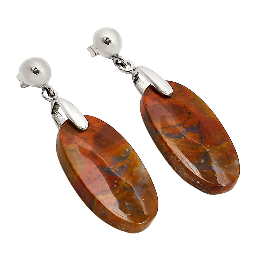 Red Moss Agate Earrings E-1199 SDE90648