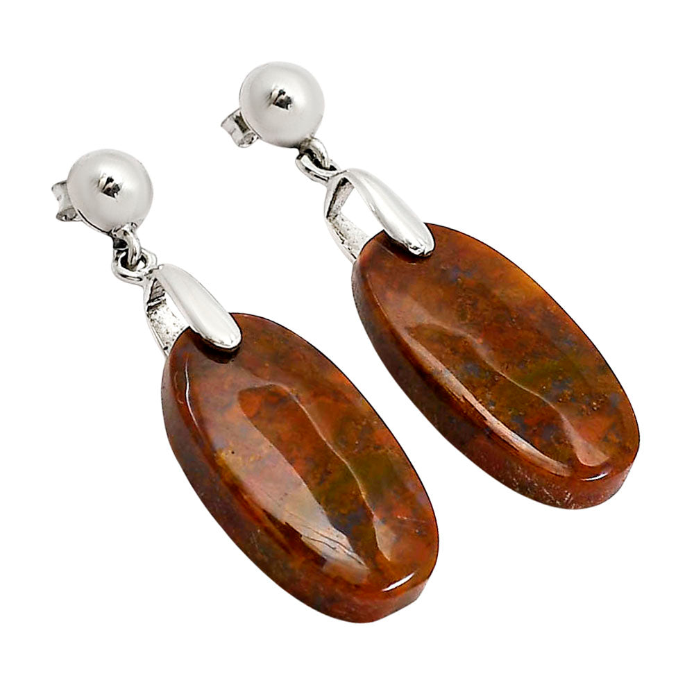 Red Moss Agate Earrings E-1199 SDE90649