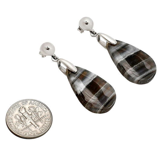 Banded Onyx Earrings E-1199 SDE90697