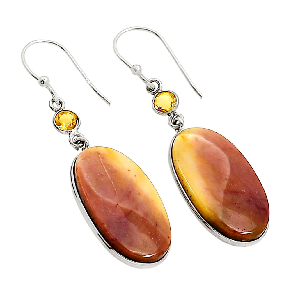 Red Mookaite and Citrine Earrings E-1002 SDE90904