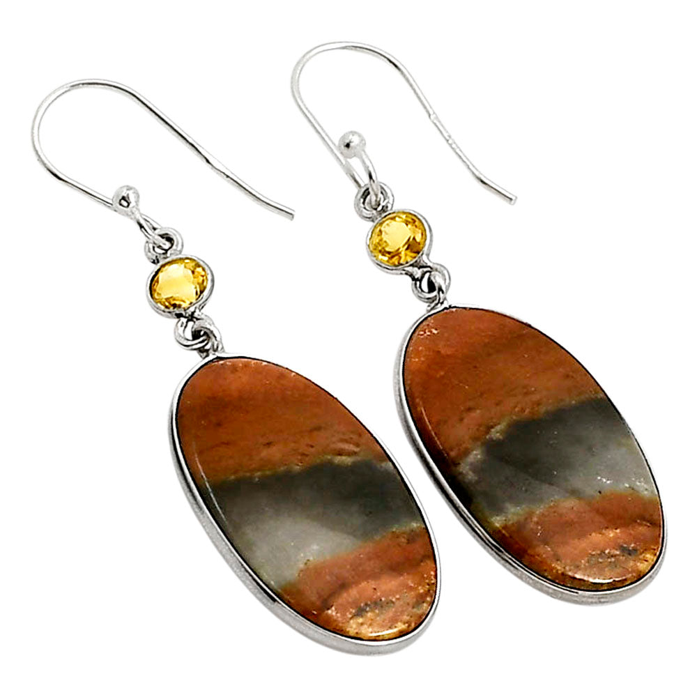 Polygram Jasper and Citrine Earrings E-1002 SDE90913