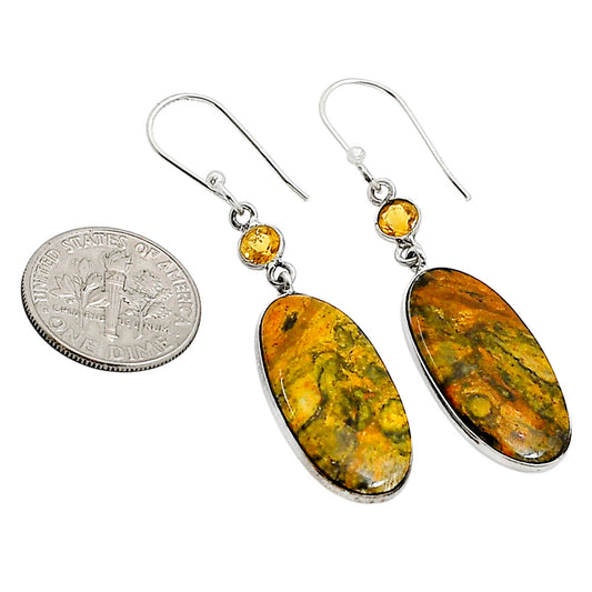 Eclipse and Citrine Earrings E-1002 SDE90922