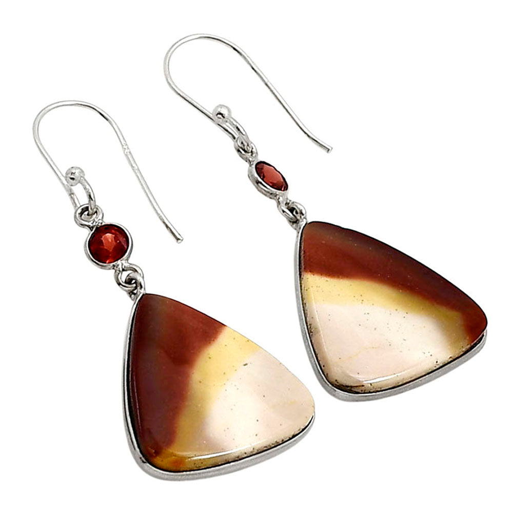 Red Mookaite and Garnet Earrings E-1002 SDE91045